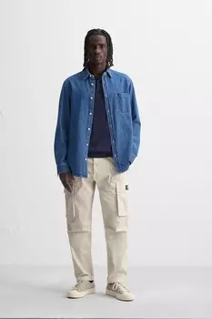 Брюки карго свободного кроя ZARA, камень