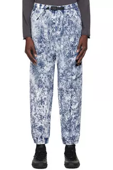 Брюки-карго Tela Paracadute Stretch-TC темно-синего и белого цвета Stone Island