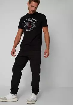 Брюки карго Threadbare, черный