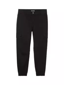 Брюки карго TOM TAILOR с эластаном, черный