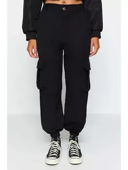 Брюки-карго trendyol, черный