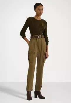 Брюки карго TWILL CARGO ANKLE PANT Lauren Ralph Lauren, цвет Tan