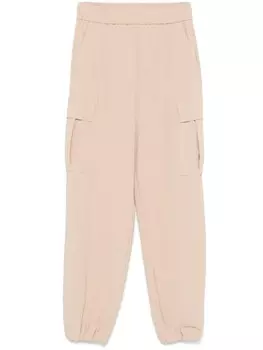 Брюки карго TWINSET из крепа, коричневый