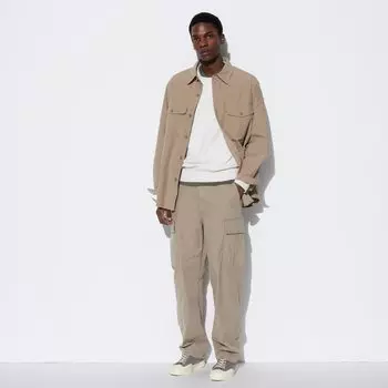 Брюки-карго UNIQLO, бежевый