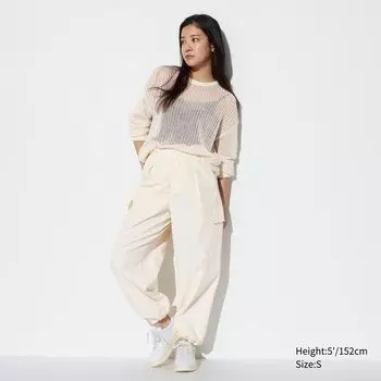 Брюки-карго UNIQLO Easy укороченные, бежевый