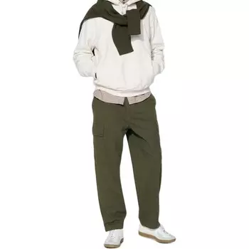 Брюки-карго унисекс оливкового цвета Uniqlo, оливковый