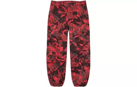 Брюки-карго унисекс Supreme, красный