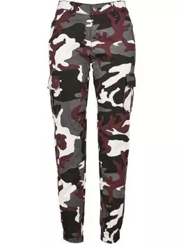Брюки-карго Urban Classics, цвет wine camo