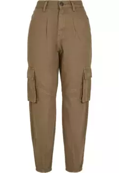 Брюки-карго URBAN CLASSICS "Женские женские брюки-карго из твила с объемным кроем Urban Classics " (1 шт.), хаки