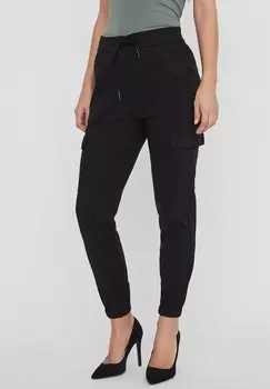 Брюки карго Vmeva Elastic Detail Pant Vero Moda, черный