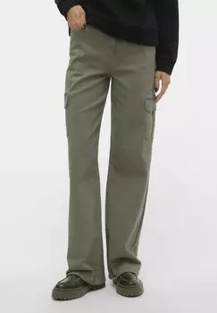 Брюки карго VMTESSA WIDE PANTS Vero Moda, цвет ivy green