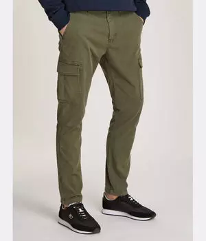 Брюки карго в Остине Slim fit Tommy Jeans, зеленый