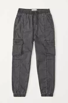 Брюки-Карго в практичном стиле Abercrombie & Fitch, черный