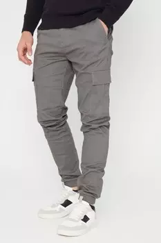 Брюки карго в стиле джоггеров с эластичной отделкой Threadbare, серый