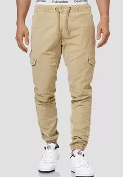 Брюки карго Walker INDICODE JEANS, цвет beige