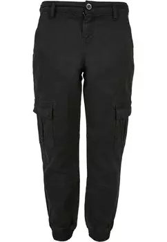 Брюки-карго WASHED TWILL JOGGING Urban Classics, цвет black