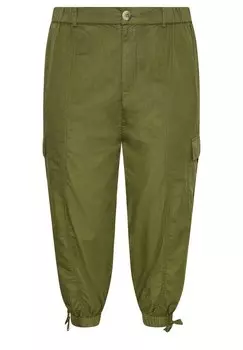 Брюки карго Yours Clothing, зеленый