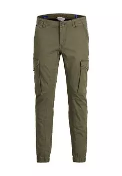Брюки карго, зауженного кроя, детские Jack & Jones, цвет Olive Nigh
