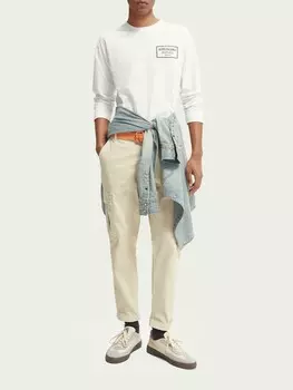Брюки карго зауженного кроя Scotch & Soda Fave, цвет White Sand