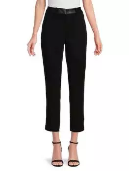 Брюки Karl Lagerfeld Paris из искусственной кожи до щиколотки, черный