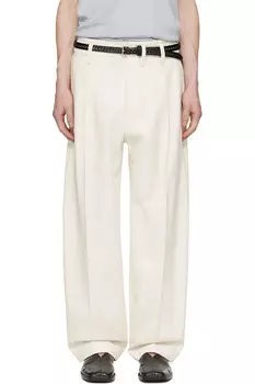 Брюки-карроты плиссе Lemaire, белый