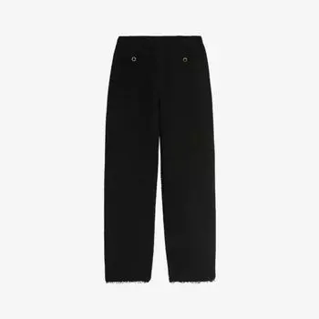 Брюки Katyyt из плетеной ткани с высокой посадкой и бахромой по краю Ted Baker, черный