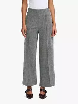 Брюки кейт в елочку ICHI, черный/белый