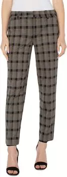Брюки Келси 29 дюймов Liverpool Los Angeles, цвет Black Granola Linear Plaid