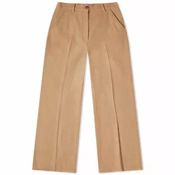 Брюки Kenzo Wool Wide Leg, цвет Dark Beige