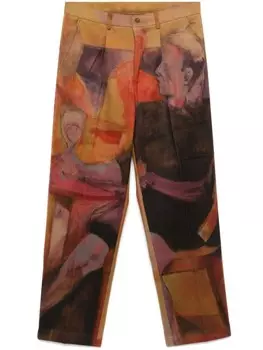 Брюки KidSuper Girl At The Bar, коричневый