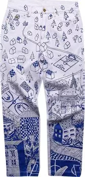 Брюки KidSuper Lucy Drawing Pants 'Purple', фиолетовый