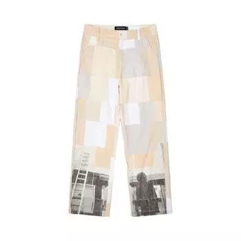 Брюки KidSuper Patchwork Pant, кремовый