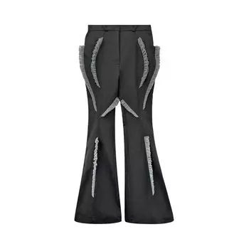 Брюки Kiko Kostadinov Tulle Flared Trouser, серый