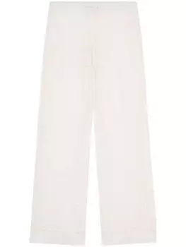 Брюки Kiss by the Book прямого кроя Alanui, белый
