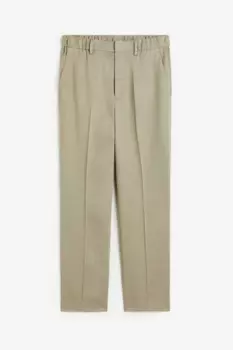 Брюки классические H&M Regular Fit Lyocell, бежевый