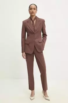 Брюки классические прямые Answear.Lab, коричневый