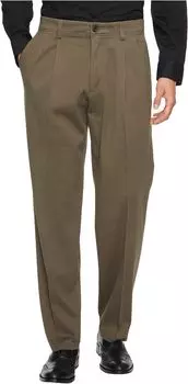 Брюки классического кроя Easy Khaki D3 со складками Dockers, цвет Dark Pebble