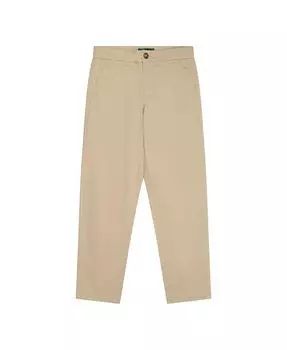 Брюки классического кроя из тканого твила для больших мальчиков Brooks Brothers, коричневый/бежевый