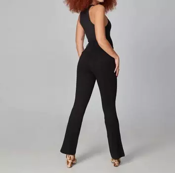 Брюки-клеш Azure с высокой посадкой Black Ponte Black Lola Jeans