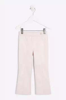 Брюки клеш из искусственной кожи для девочек River Island, розовый
