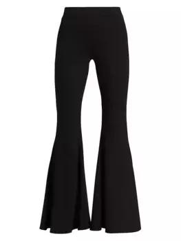 Брюки-клеш Kiki Ponte с высокой посадкой L'Agence, черный