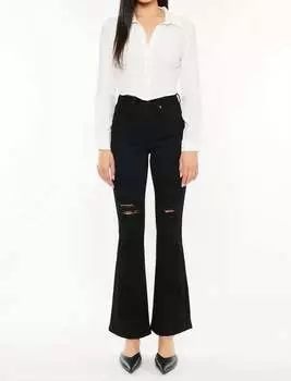 Брюки-клеш Mars High Rise черного цвета KanCan