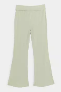 Брюки клеш с отворотом для девочек River Island, зеленый