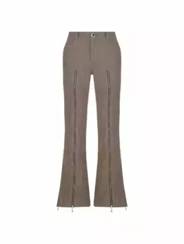 Брюки клеш с узором ёлочка Andersson Bell, серый