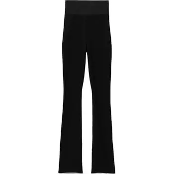 Брюки-клеш с высокой талией Alexander Wang, черный