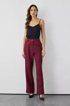 Брюки-клеш с высокой талией Debenhams, красный