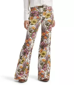 Брюки-клеш со средней посадкой Wrangler Wanderer с цветочным принтом, цветочный