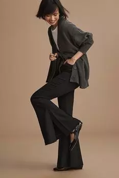 Брюки-клеш узкие Maeve, черный