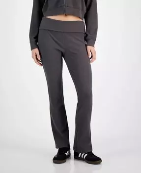 Брюки-клеш в рубчик с складками для юниоров Hippie Rose, черный