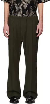Брюки-клеш WU NEEDLES, Green
